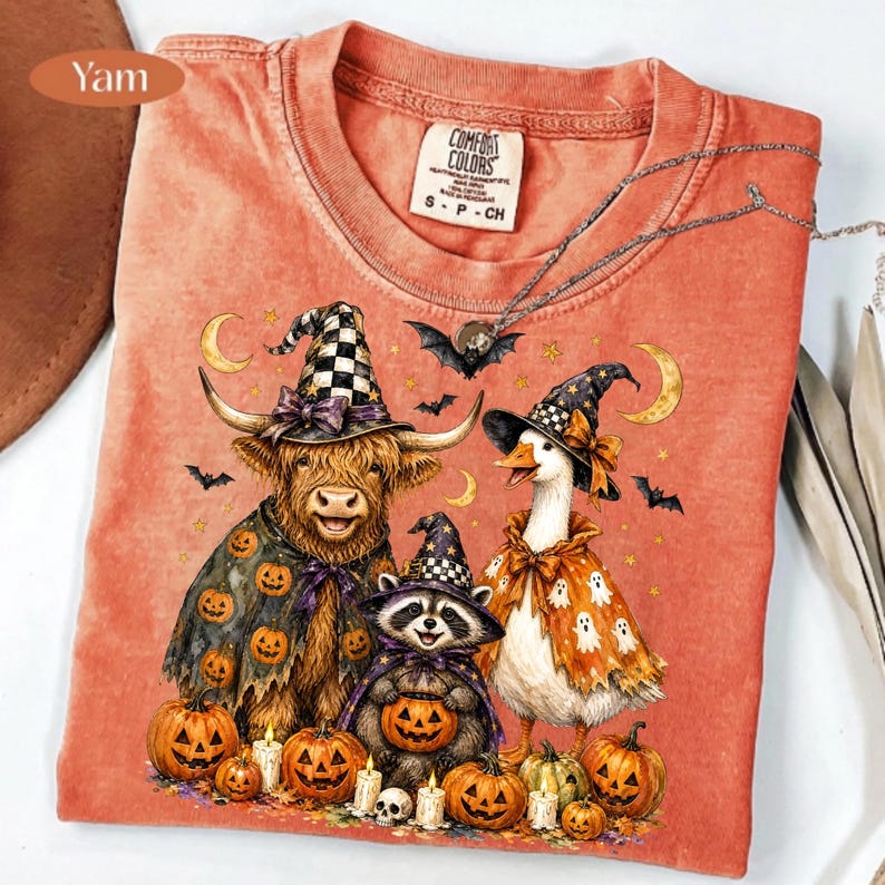 Spooky Season Raccoon and Animal Sublimation Graphic