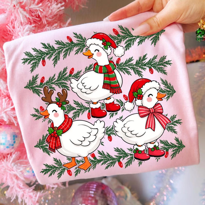 Coquette Christmas Goose Shirt Design