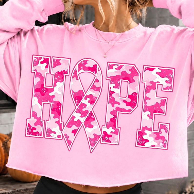 Pink Camo Breast Cancer Awareness PNG Design