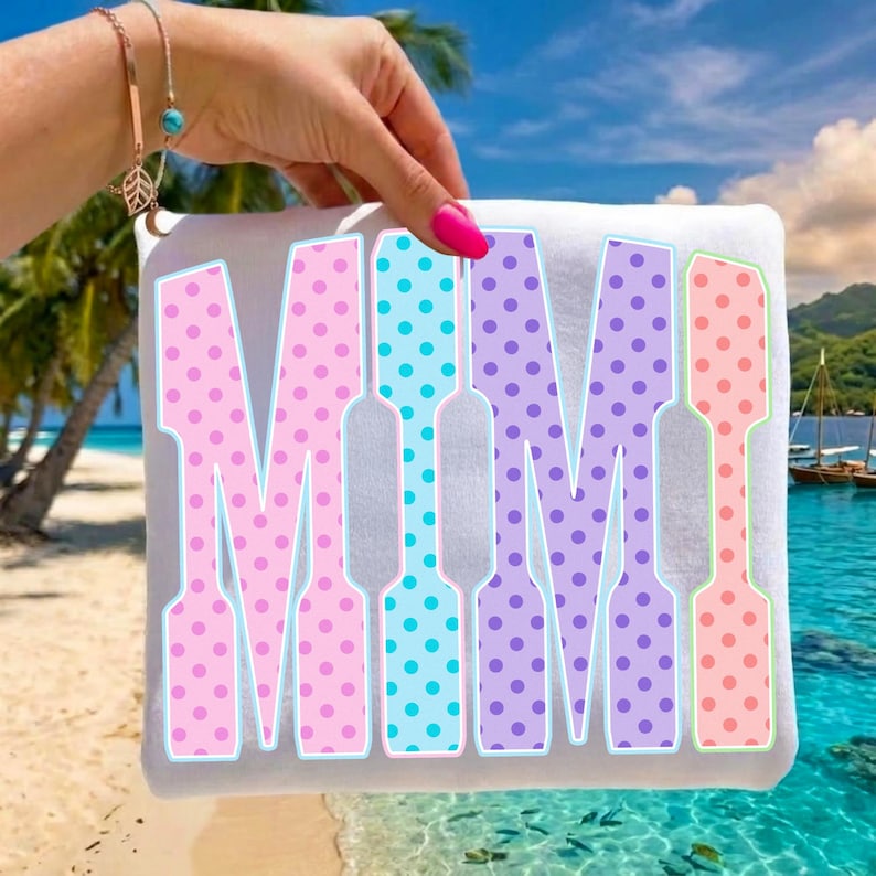 Polka Dots Mama PNG Bundle Coquette Neon Girly Grandmacore Sublimation Design Vintage Grandma Shirt PNG Mother's Day Preppy Alphabet Clipart image 5