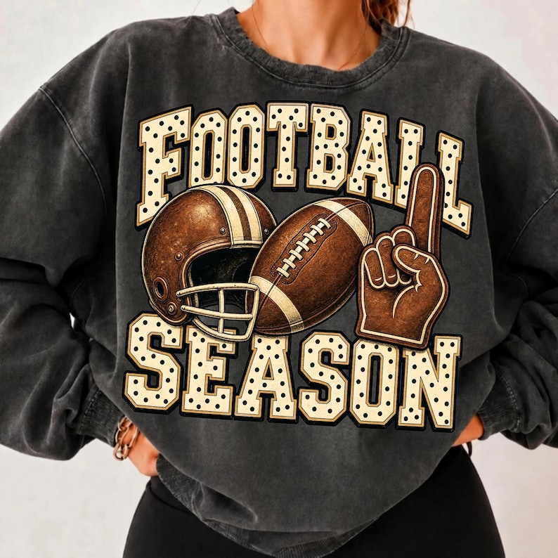 Vintage Football Season PNG Design Showcase