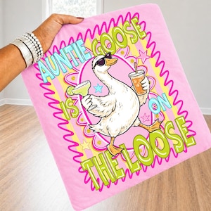 auntie goose png, on the loose png, goose font bundle, auntie shirt png, sublimation design, goose alphabet png, funny auntie gift, dtf design goose, goose letters png, goose numbers png, vibrant goose art, playful auntie png, crafters bundle