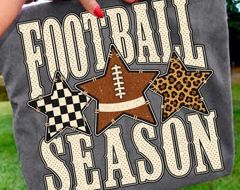 PNG de temporada de fútbol, ​​sublimación de estrella de fútbol retro, diseño de camiseta de día de partido con estampado de leopardo y tablero de ajedrez, descarga digital