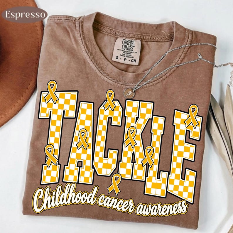 Custom T-Shirt Print Mockup for Childhood Cancer Awareness
