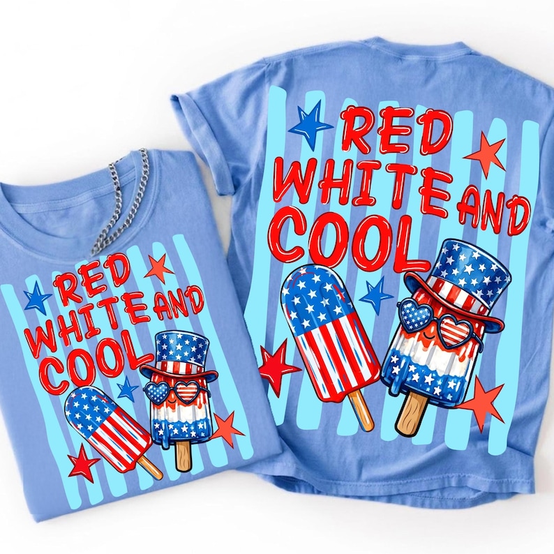 Red White and Cool PNG font bundle showcasing distressed patriotic typography