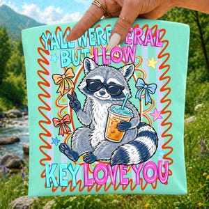 Funny Teacher Sublimation PNG Y'all Were Feral Cute Raccoon PNG School End of Year Teacher Shirt Graphic Last Day of School Clipart image 2
