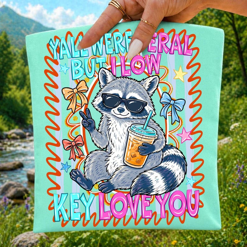 Cute Raccoon Teacher Last Day of School Shirt Sublimation Clipart