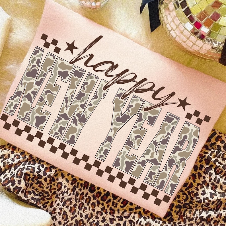 Trendy 2026 Pink Preppy Camo PNG Graphic Design Mockup