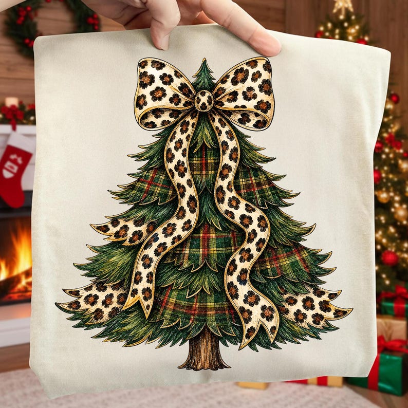 Holiday Coquette Tree Sublimation Mockup for Apparel