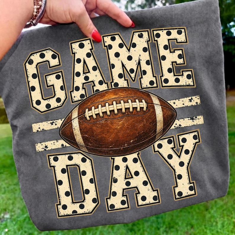 Image of Game Day Football Sweatshirt, Retro Football Shirt, Vintage Sports Crewneck, Football Mom Gift, Tailgate Shirt, Game Day Outfit