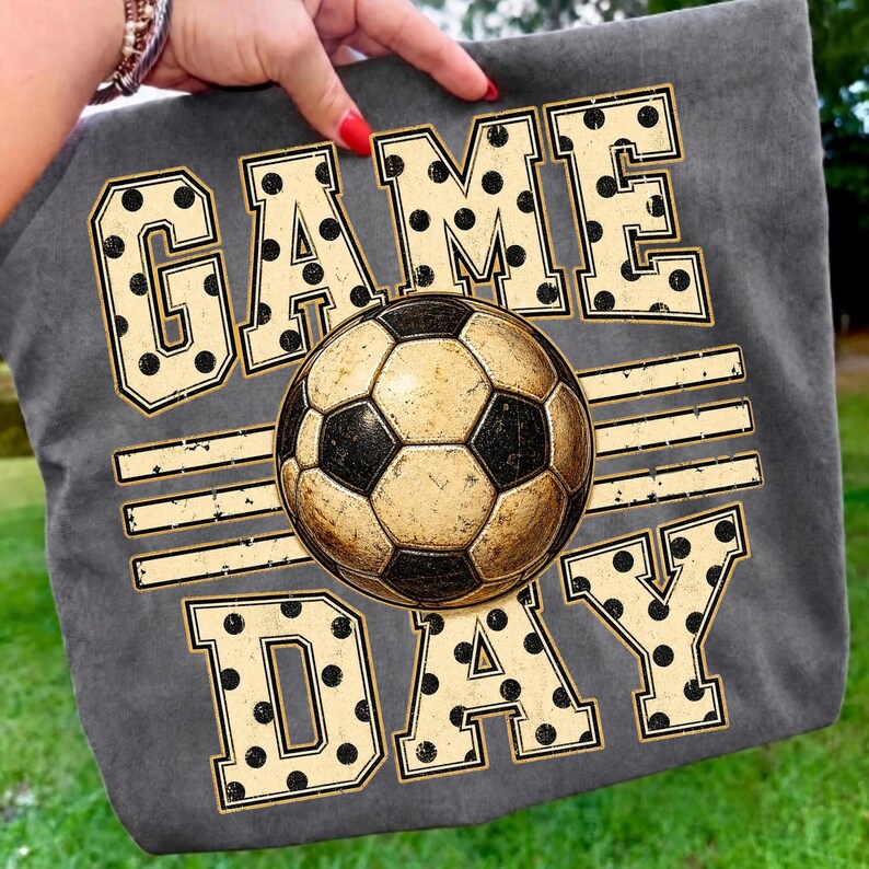 Image of Game Day Soccer Sweatshirt, Retro Soccer Shirt, Vintage Sports Crewneck, Soccer Mom Gift, Soccer Season Shirt, Game Day Outfit