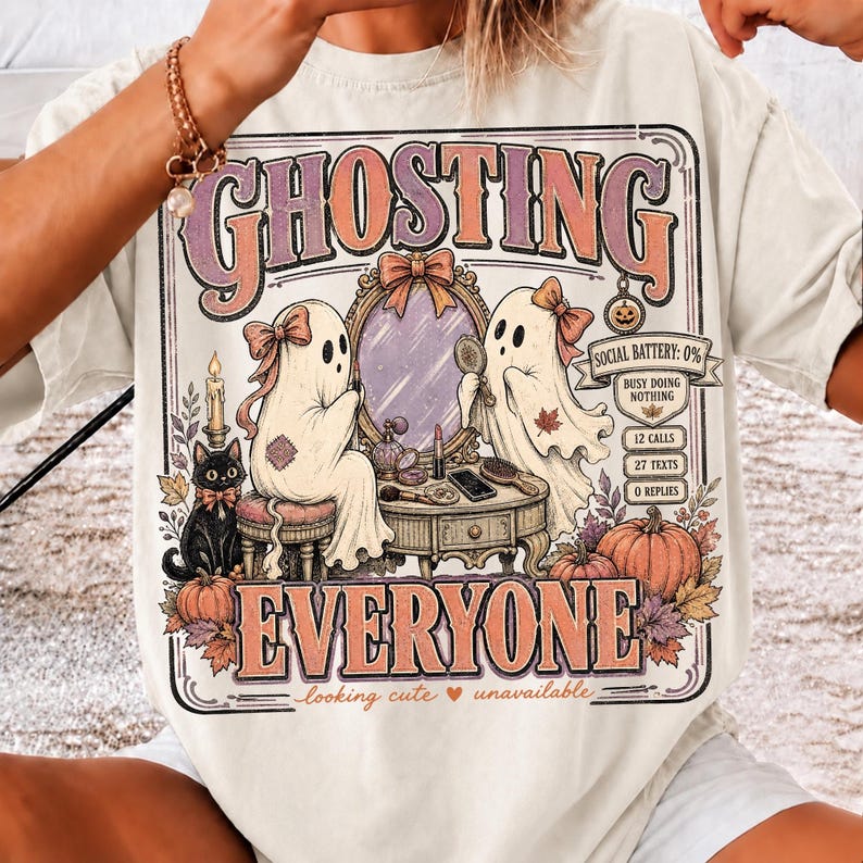 Trendy Ghosting Everyone Sublimation Design for Mugs and Shirts