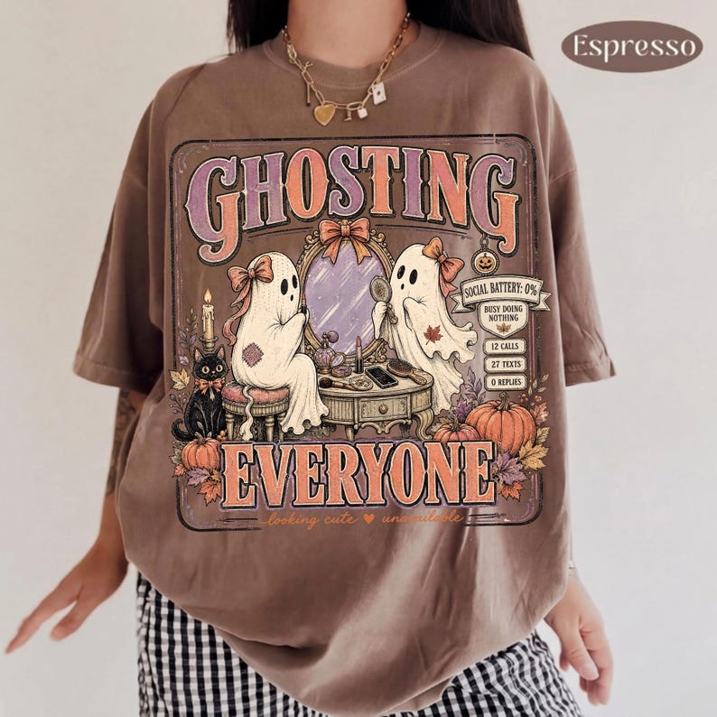 Coquette Halloween Ghosting Everyone PNG Design