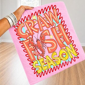 Preppy Crawfish Season PNG, Brushstroke Louisiana Sublimation Design, Stripes Crawfish Boil PNG, Summer Southern Digital Download Shirt image 6