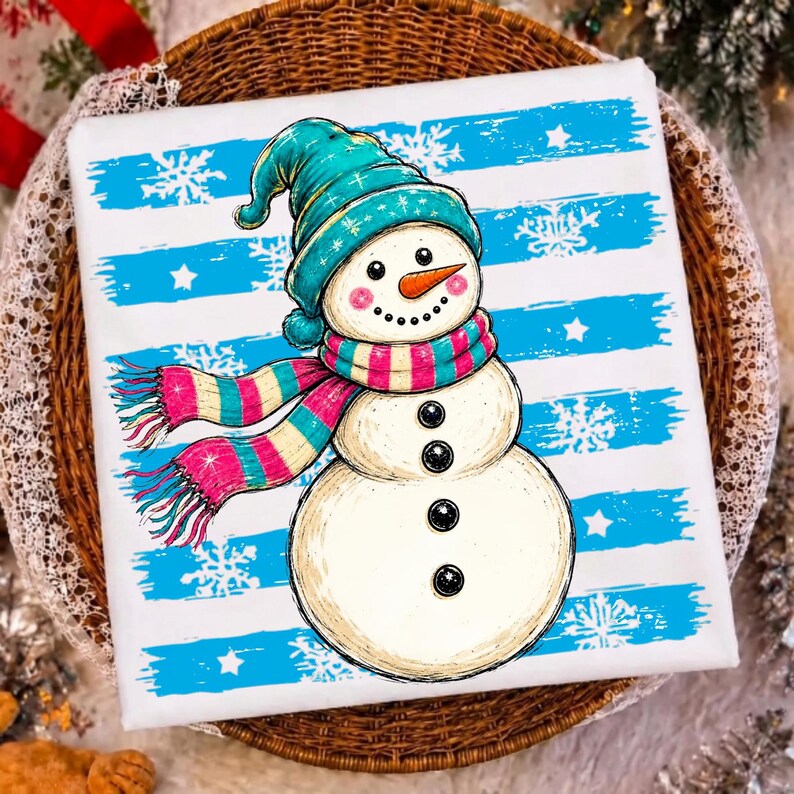 Snowman Design on a Mug and Tote Bag Mockup