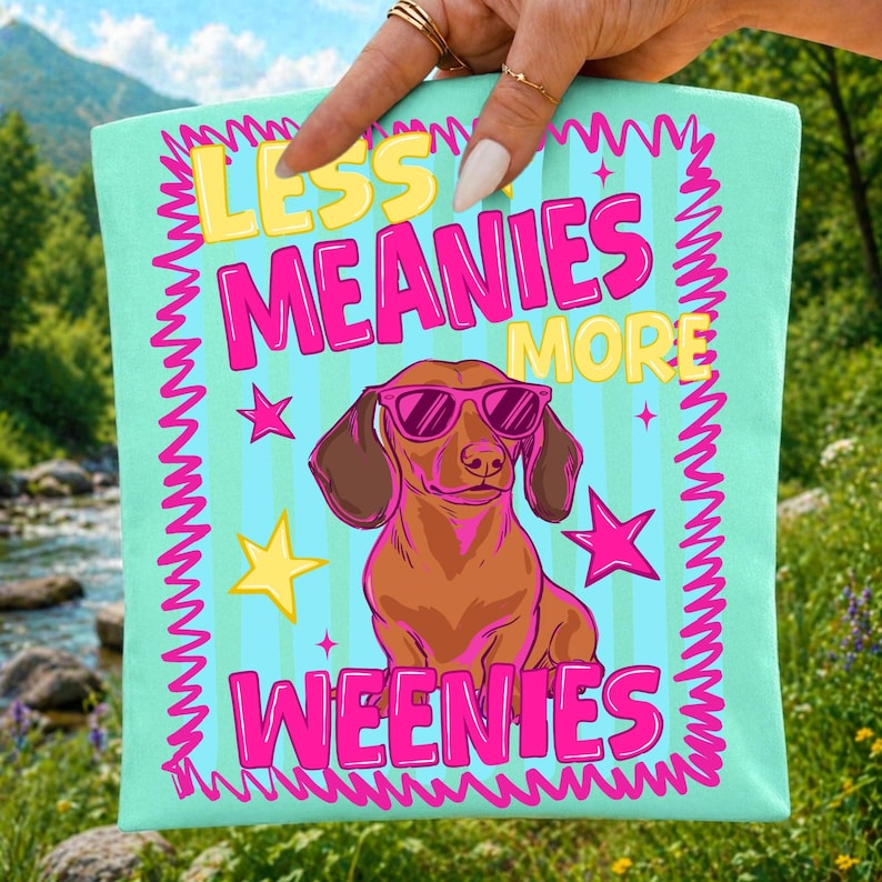 Sarcastic Wiener Dog Mama DTF Graphic Mockup