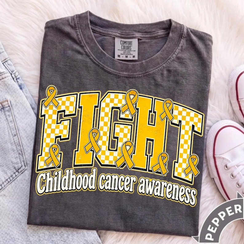 Childhood Cancer Awareness Shirt PNG Graphic Design