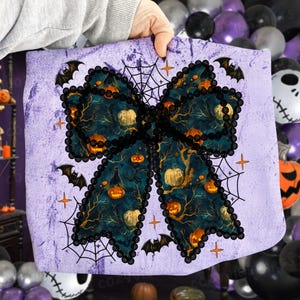 Coquette Ghost Lace Bow PNG: Retro Preppy Halloween Digital Design for Sublimation