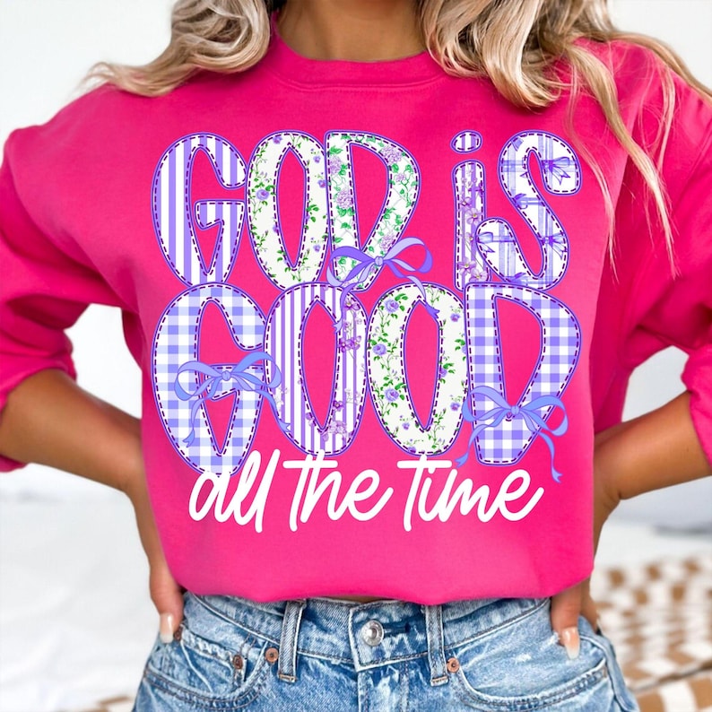 Image of Inspirational Christian Bible Verse PNG for Preppy Boho Sublimation Shirts & Faith-Based Designs