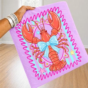 Crawfish Coquette Preppy Coastal Summer PNG, Striped Shirt Design Digital Download, Trendy Beachy Shirt PNG, Coastal Crawfish Season PNG image 2