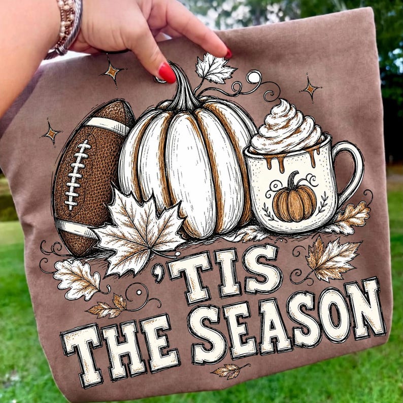 Tis The Season Fall Football PNG Design