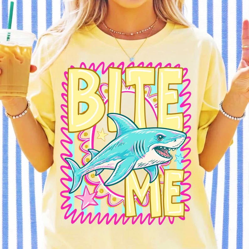 Coastal Striped Shark Font Bundle A-Z Alphabet Letters