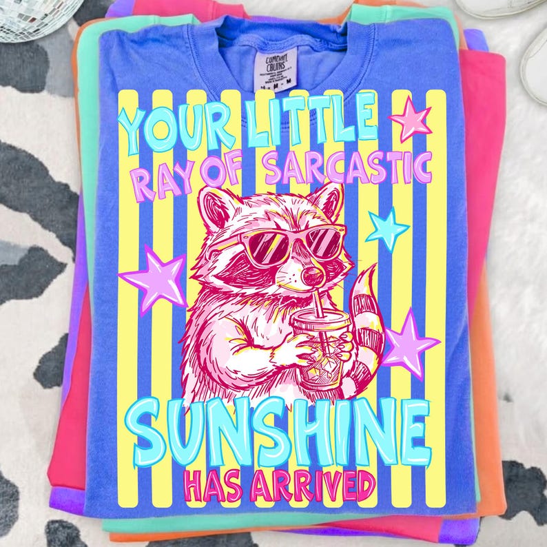 Sassy Raccoon PNG Sublimation Design with Sarcastic Quote