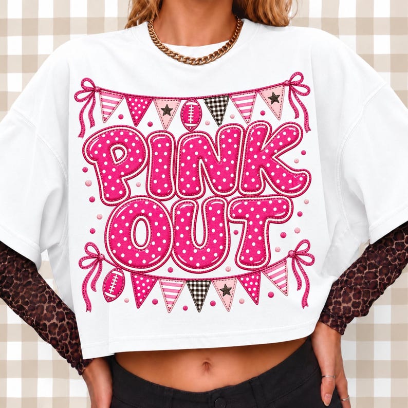 Custom Pink Out Football T-Shirt Mockup