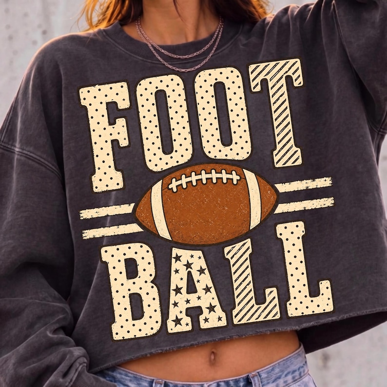 Retro Football Game Day Sublimation Design