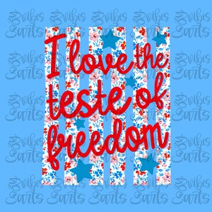 I Love The Taste of Freedom PNG, shirt patriottisch stel, matchend Fourth of July-sublimatiebestand, afbeelding VS-Amerika afbeelding 2