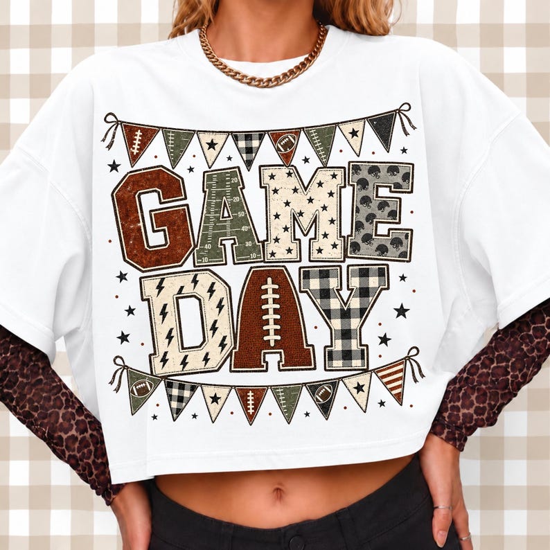 Retro patchwork football sublimation design for custom t-shirts