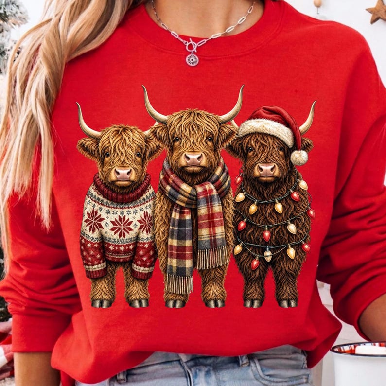 Cute Highland Cow Phone Case Sublimation Design