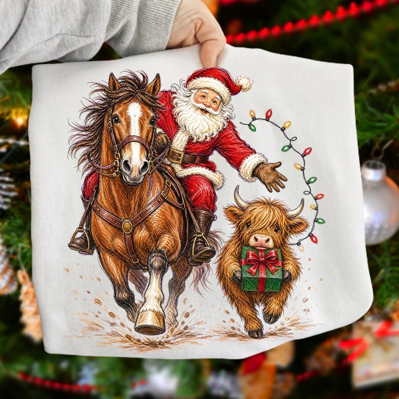 Western Christmas PNG Sublimation Graphic Detail