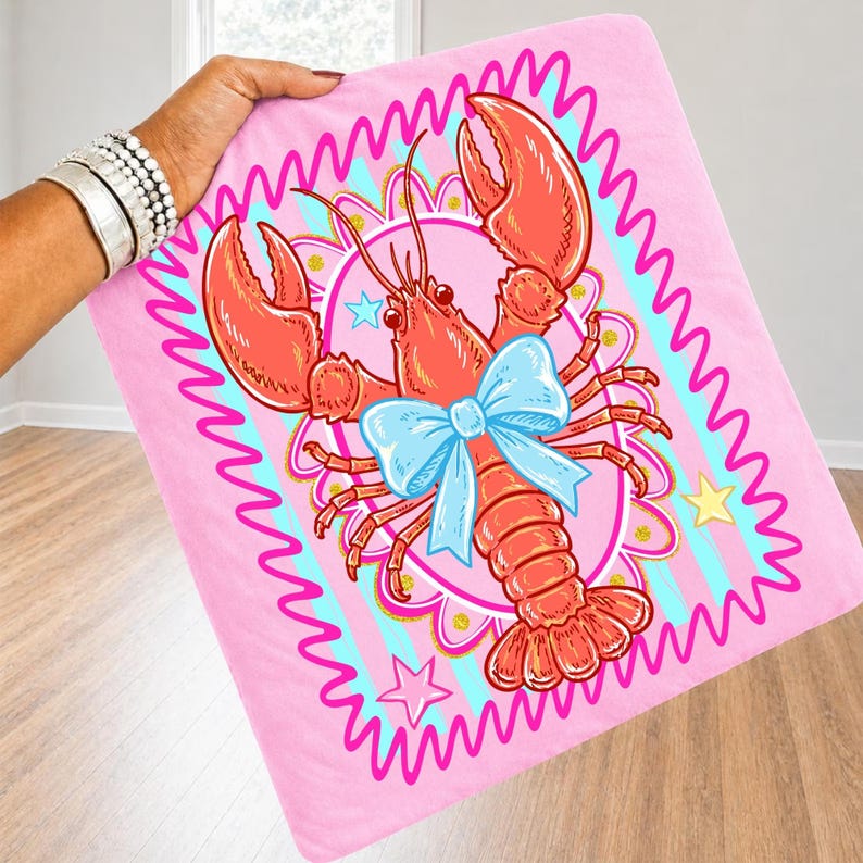 Crawfish Coquette Preppy Coastal Summer PNG, Striped Shirt Design Digital Download, Trendy Beachy Shirt PNG, Coastal Crawfish Season PNG image 6
