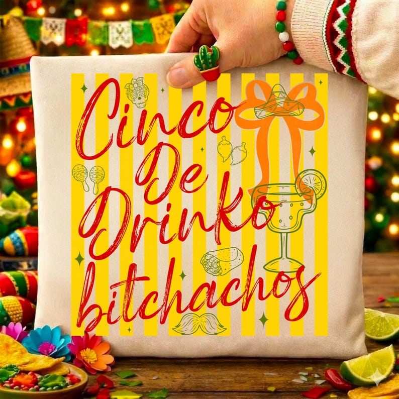 Funny Cinco De Mayo PNG Alphabet, Tequila Margarita Fiesta PNG Bundle, Dalmatian Doodle Retro Sublimation Design, Boujee Mama Shirt PNG image 7