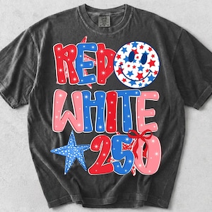Amerika 250 PNG sublimeringsdesign, USA:s flagga 250-årsjubileumsskjortadesign, preppy fjärde kokett-rosett PNG, halvhjärtat jubileum clipart bild 3