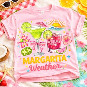 Summer Margarita Weather PNG Alphabet Bundle Preppy Brushstroke Aesthetic Sublimation Design Retro Beach Vibes PNG Trendy Summer Font PNG image 5