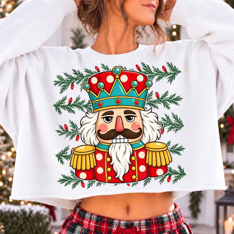 Preppy Nutcracker Christmas PNG design on a white background