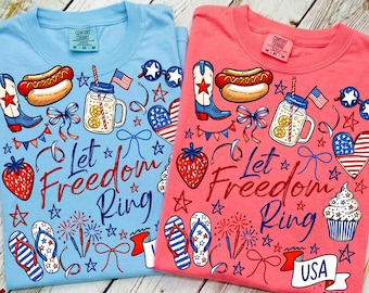 Fourth of July png coquette USA patriottisch sublimatieontwerp voor T-shirts Amerikaanse vlag doodle kunst Independence Day zomer, PNG 250