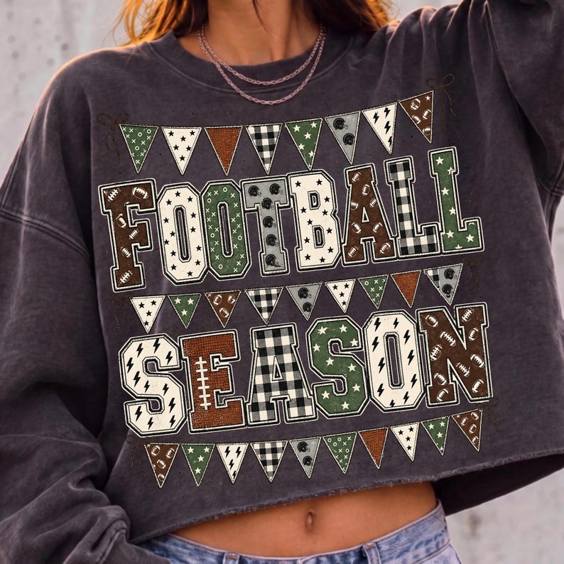 Close up of the preppy football design on a tumbler