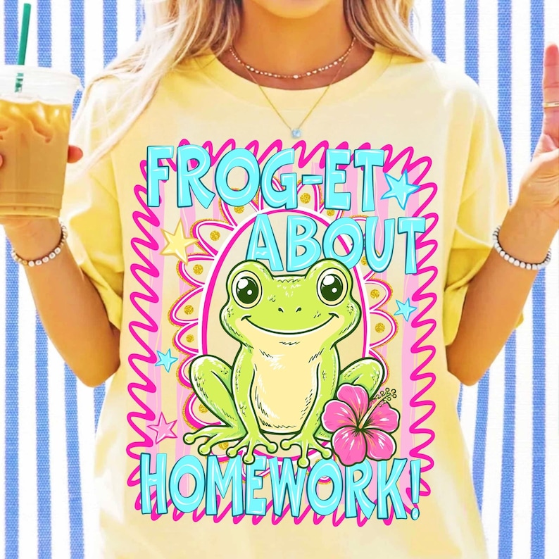 Retro Preppy Frog