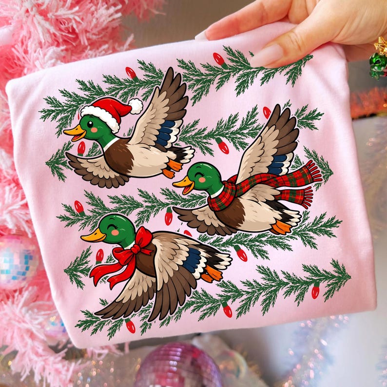 Funny Christmas duck design on a custom coffee mug