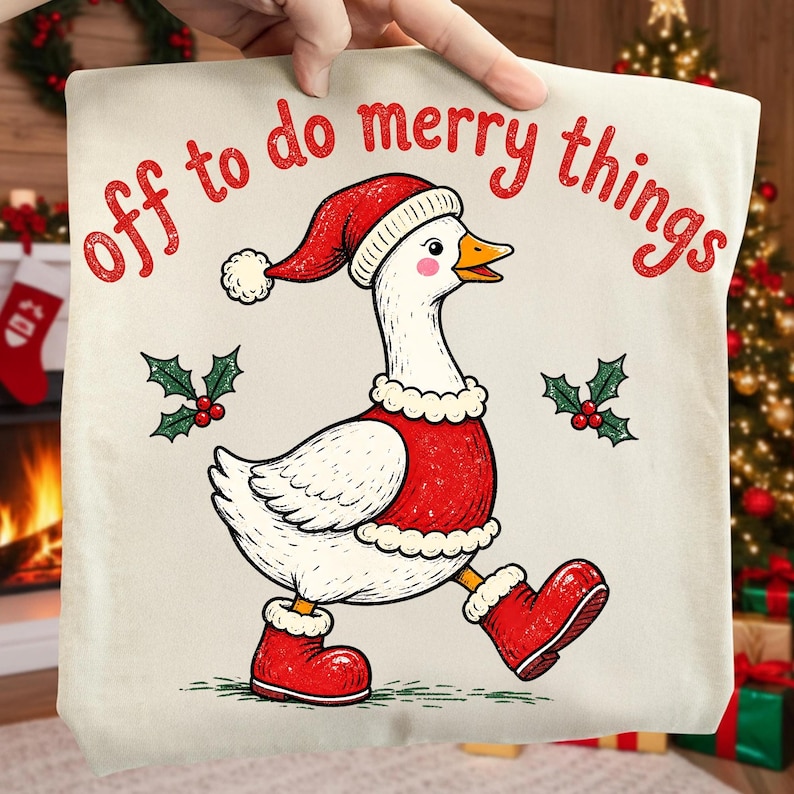 Funny Xmas Goose Shirt Sublimation Graphics
