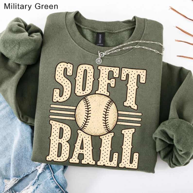 Image of Softball PNG, Retro Softball Sublimation, Distressed Softball Fan Shirt Design, Digital Download