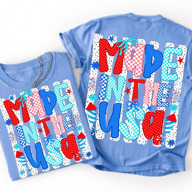 Patriotic 4th of July DIY Shirt and Craft Digital Download