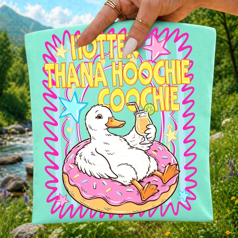 Funny Silly Goose Sublimation Design on T-Shirt Mockup