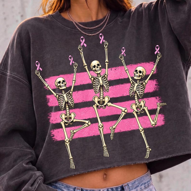 Spooky Season Shirt Design mockup with dancing skeletons