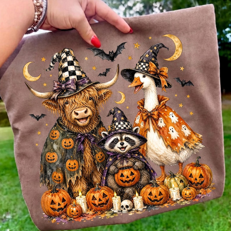 Halloween Animals PNG Transparent Background Print