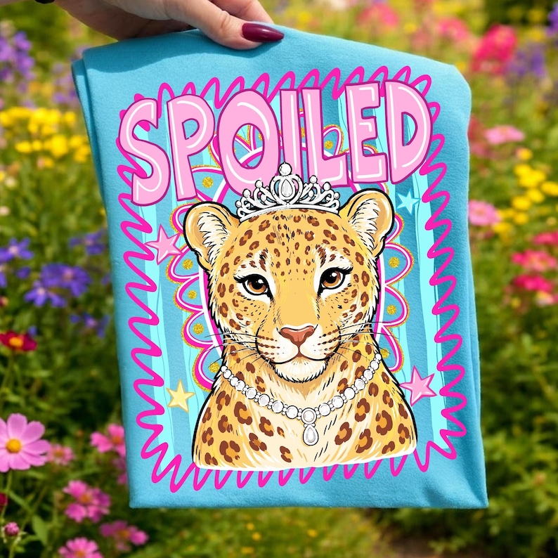 Glamorous Spoiled Leopard Digital Download PNG for Sublimation and DTF