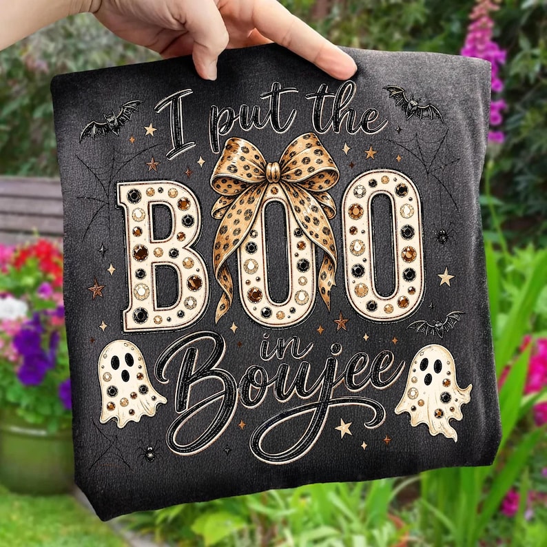 Close-up Detail of Faux Rhinestone Graphic